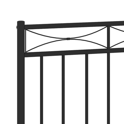 Metal Headboard Black 152 cm Queen