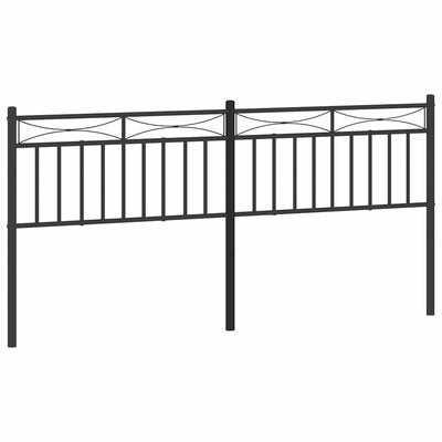 Metal Headboard Black 183 cm King