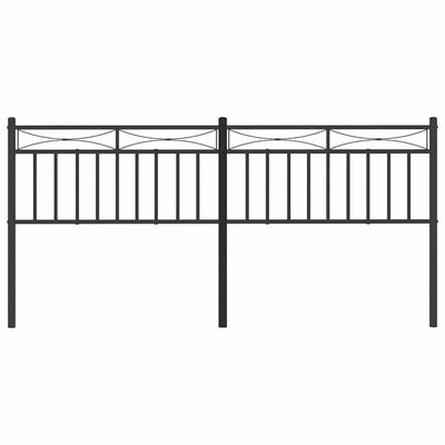 Metal Headboard Black 183 cm King