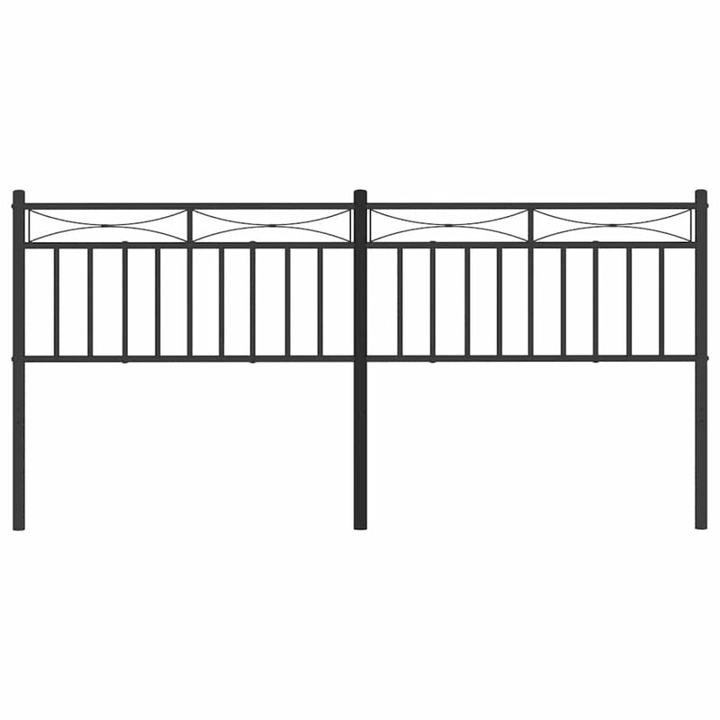 Metal Headboard Black 183 cm King