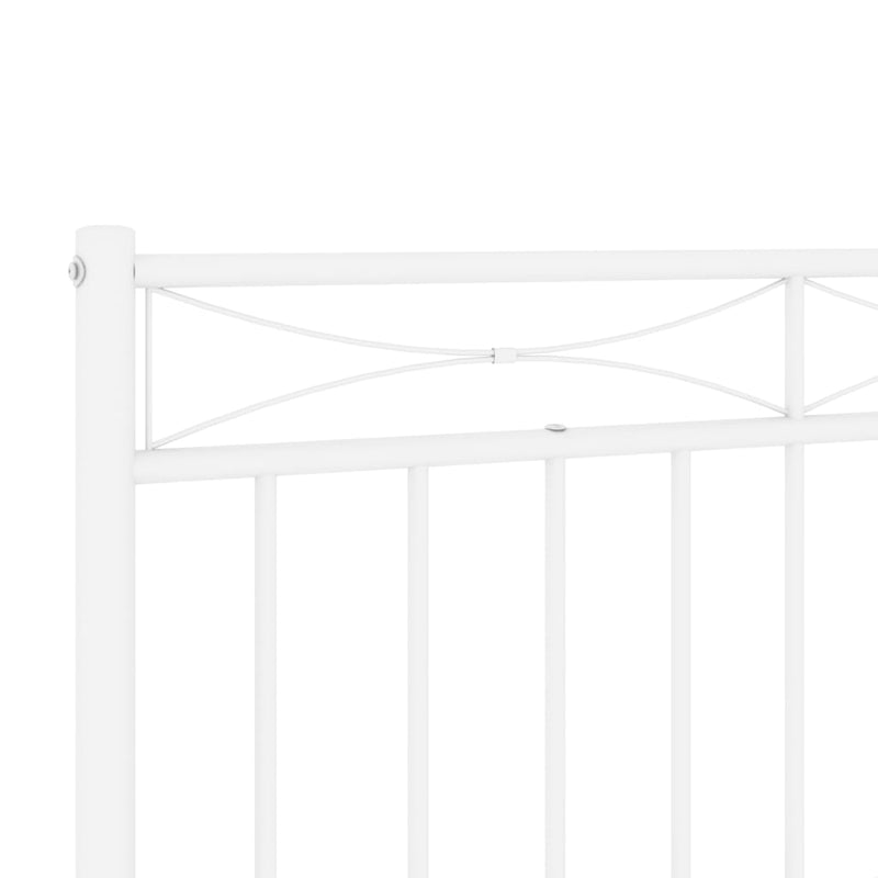 Metal Headboard White 90 cm