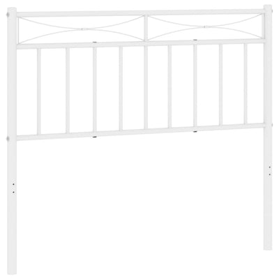 Metal Headboard White 107 cm King Single