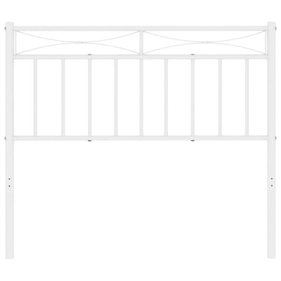 Metal Headboard White 107 cm King Single