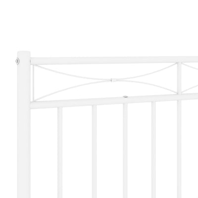 Metal Headboard White 107 cm King Single