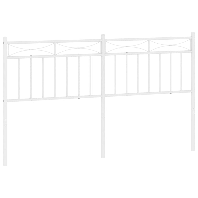 Metal Headboard White 152 cm Queen