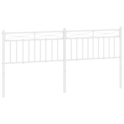 Metal Headboard White 183 cm King