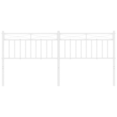 Metal Headboard White 183 cm King