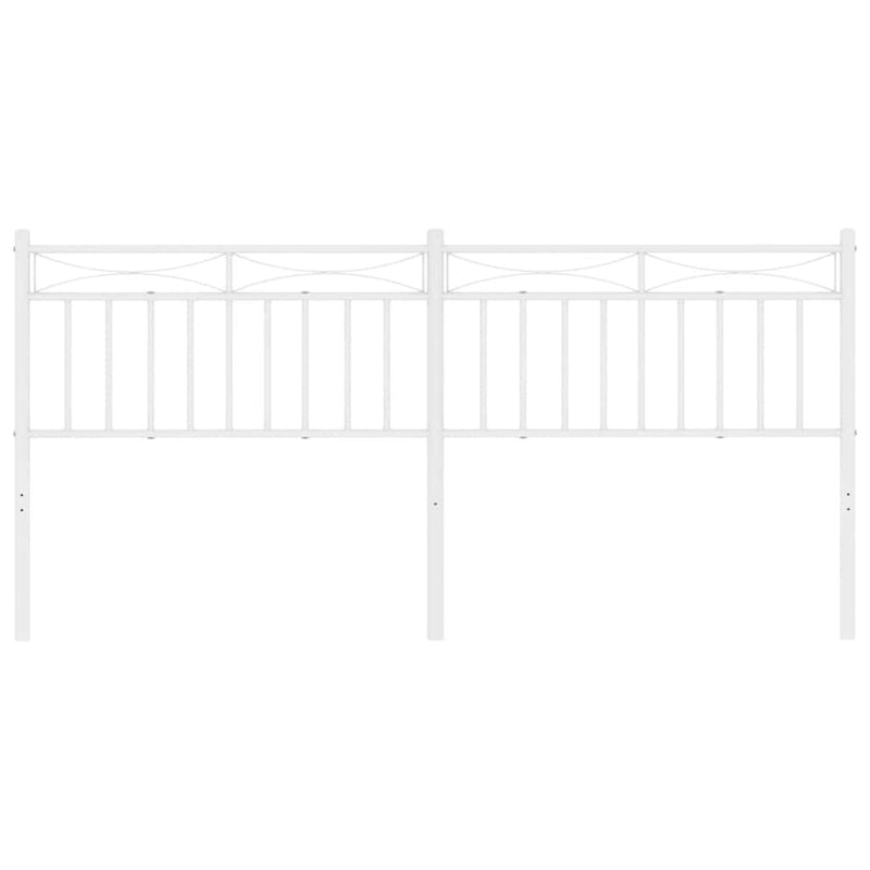 Metal Headboard White 183 cm King