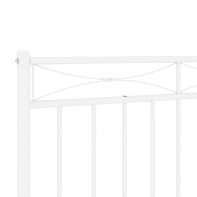 Metal Headboard White 183 cm King