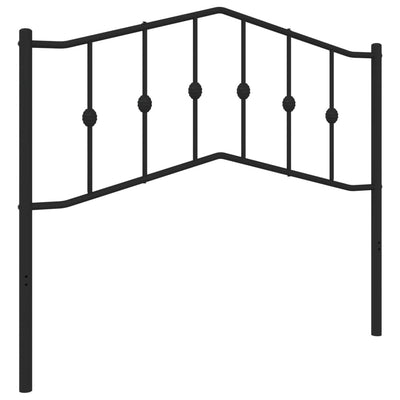 Metal Headboard Black 107 cm King Single