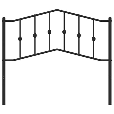 Metal Headboard Black 107 cm King Single