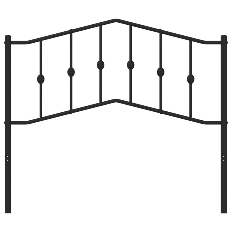 Metal Headboard Black 107 cm King Single