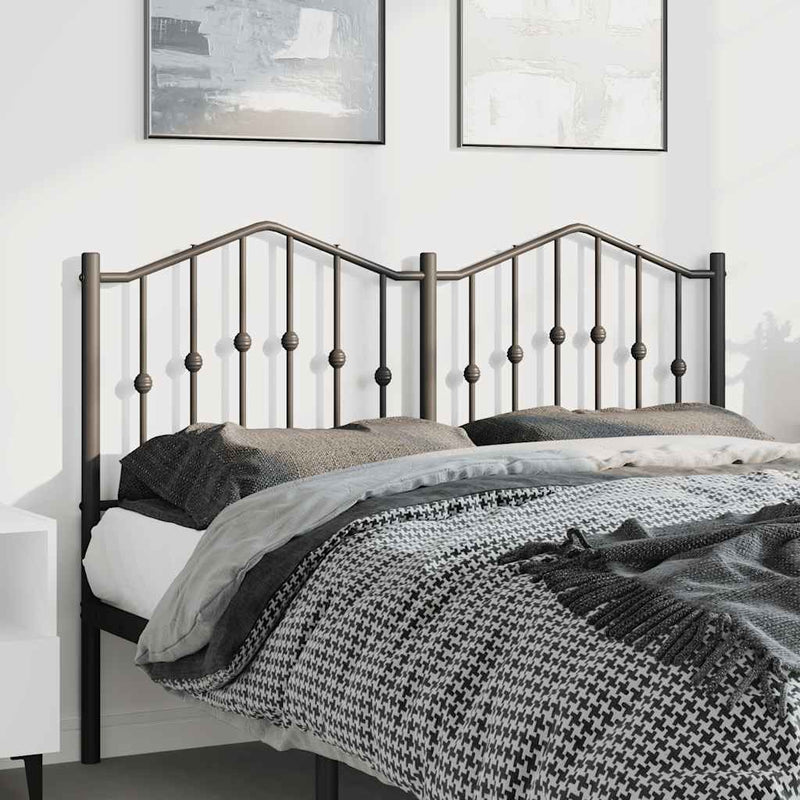 Metal Headboard Black 137 cm Double