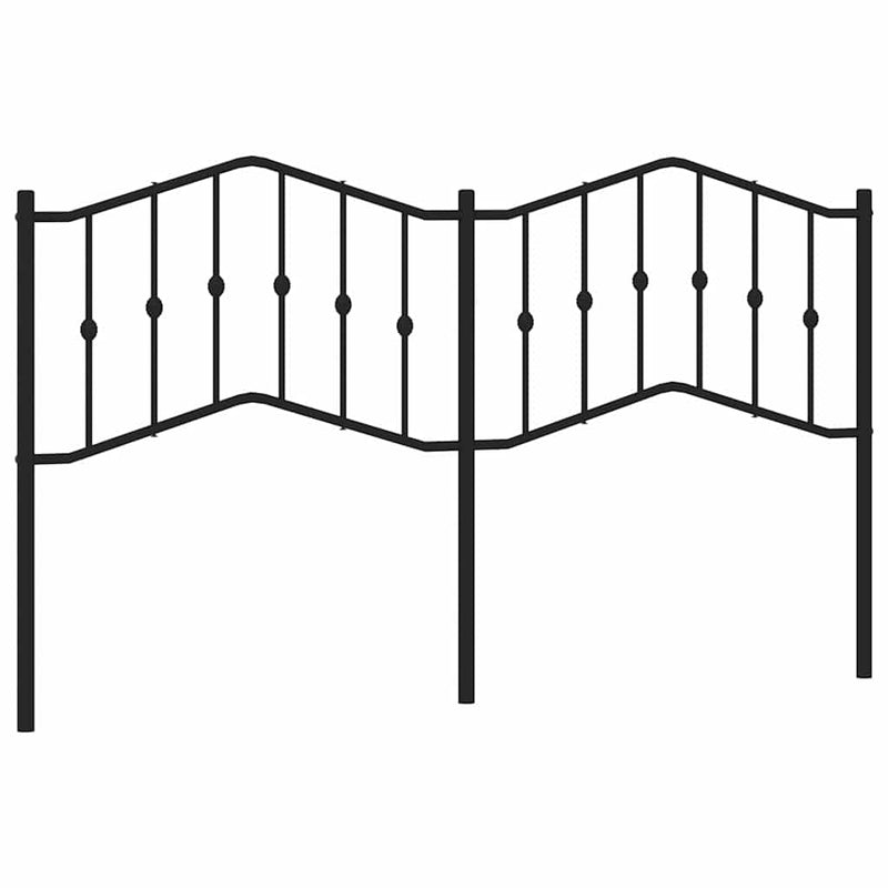 Metal Headboard Black 183 cm King