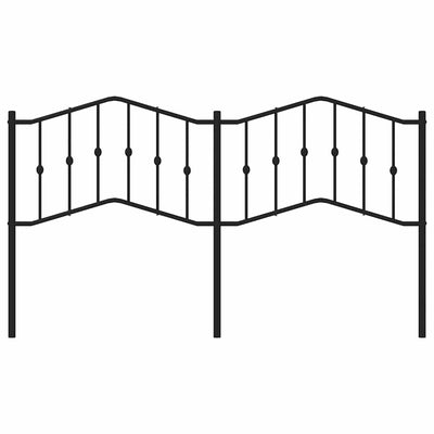 Metal Headboard Black 183 cm King