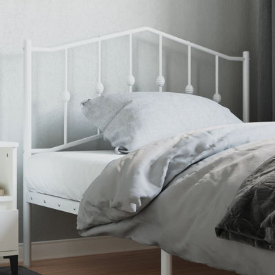 Metal Headboard White 107 cm King Single