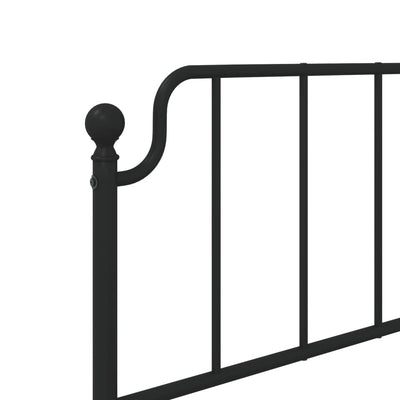 Metal Headboard Black 90 cm