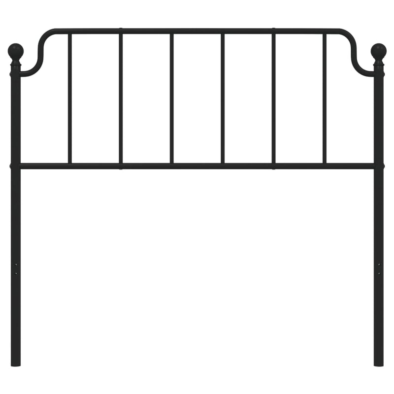 Metal Headboard Black 107 cm King Single