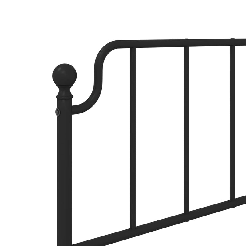 Metal Headboard Black 107 cm King Single