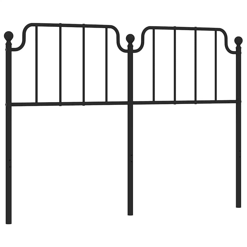 Metal Headboard Black 137 cm Double