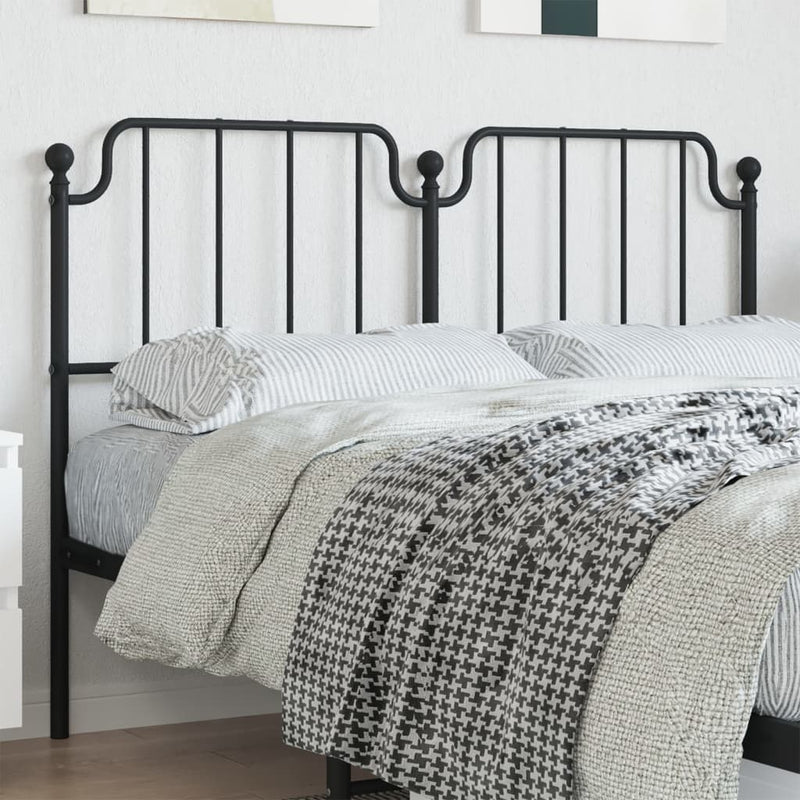 Metal Headboard Black 137 cm Double