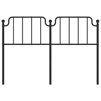 Metal Headboard Black 152 cm Queen