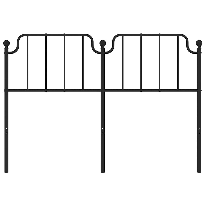 Metal Headboard Black 152 cm Queen