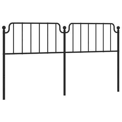 Metal Headboard Black 183 cm King