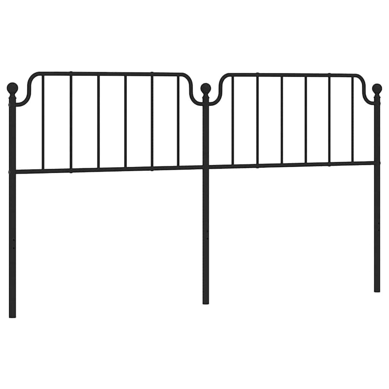 Metal Headboard Black 183 cm King