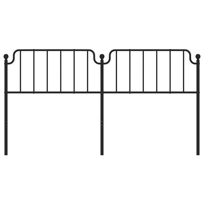 Metal Headboard Black 183 cm King