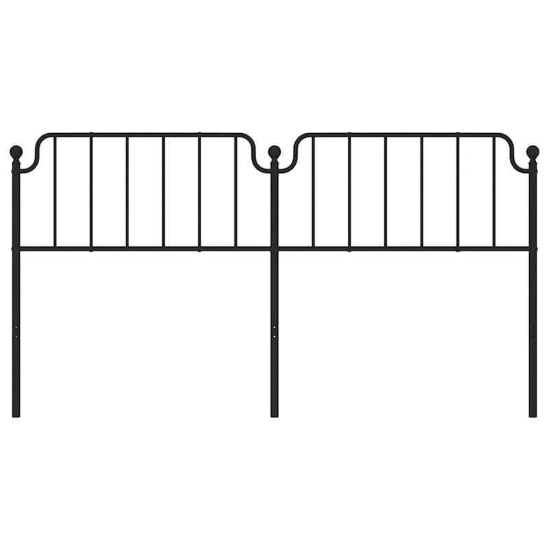 Metal Headboard Black 183 cm King