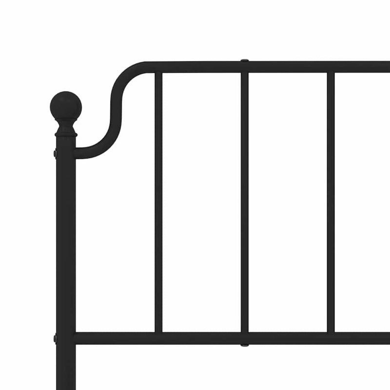 Metal Headboard Black 183 cm King