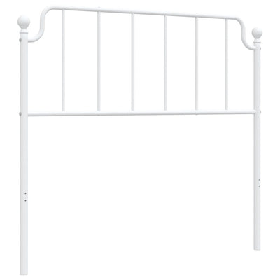 Metal Headboard White 107 cm King Single