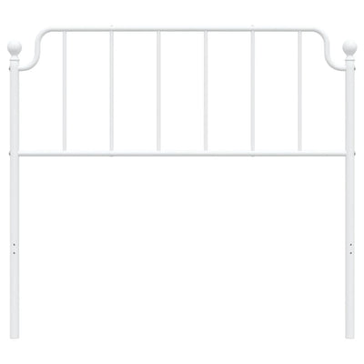 Metal Headboard White 107 cm King Single