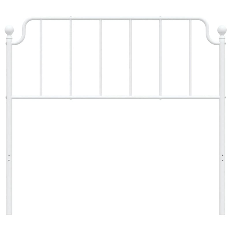 Metal Headboard White 107 cm King Single