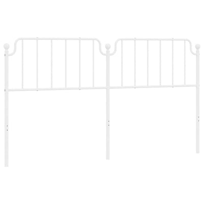 Metal Headboard White 183 cm King