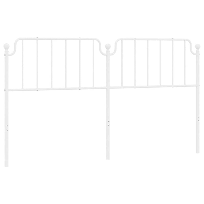 Metal Headboard White 183 cm King