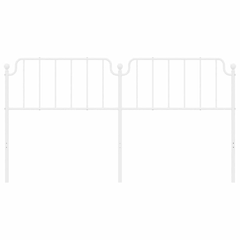 Metal Headboard White 183 cm King