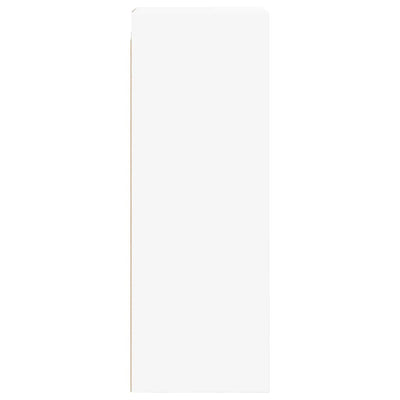 Wall Cabinet with Glass Doors White 35x37x100 cm