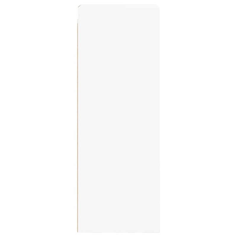 Wall Cabinet with Glass Doors White 35x37x100 cm
