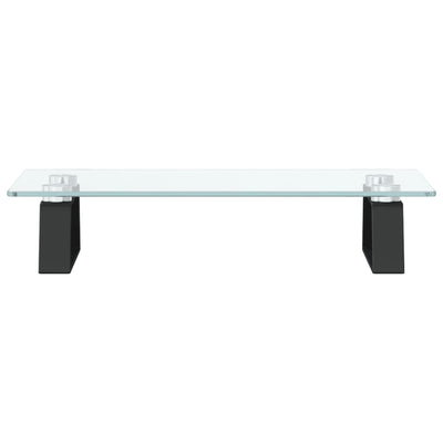 Monitor Stand Black 40x20x8 cm Tempered Glass and Metal