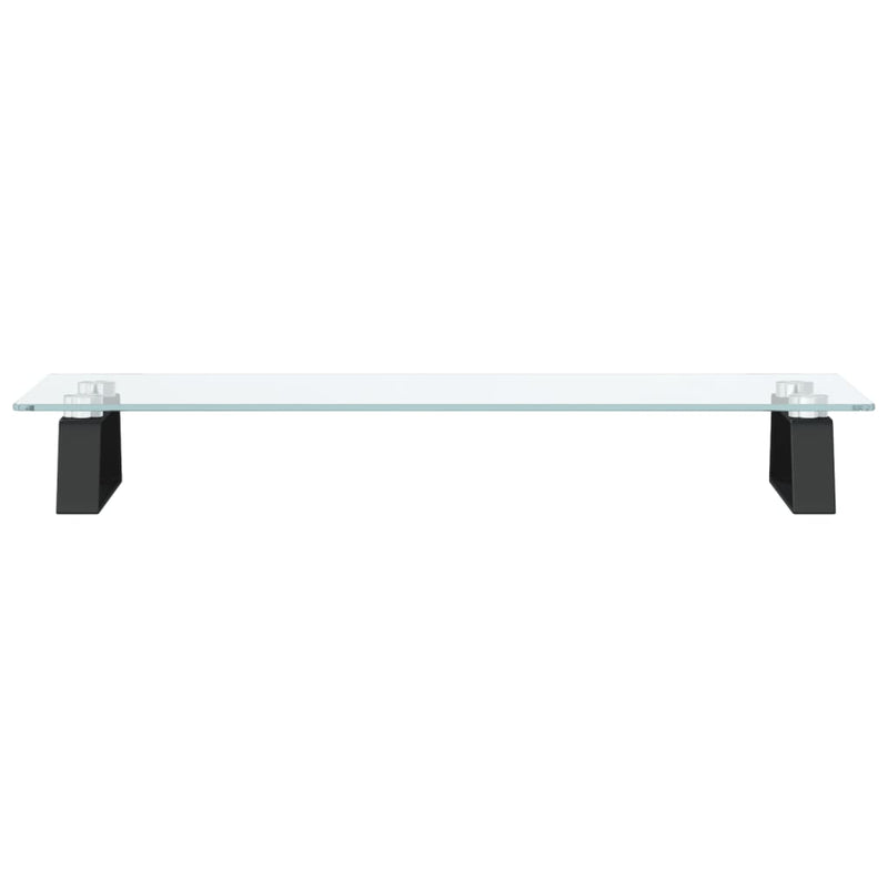 Monitor Stand Black 60x20x8 cm Tempered Glass and Metal