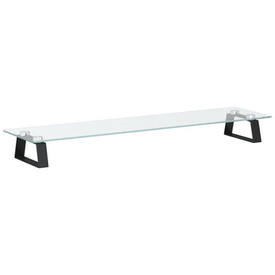 Monitor Stand Black 80x20x8 cm Tempered Glass and Metal