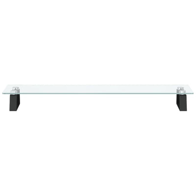 Monitor Stand Black 80x20x8 cm Tempered Glass and Metal