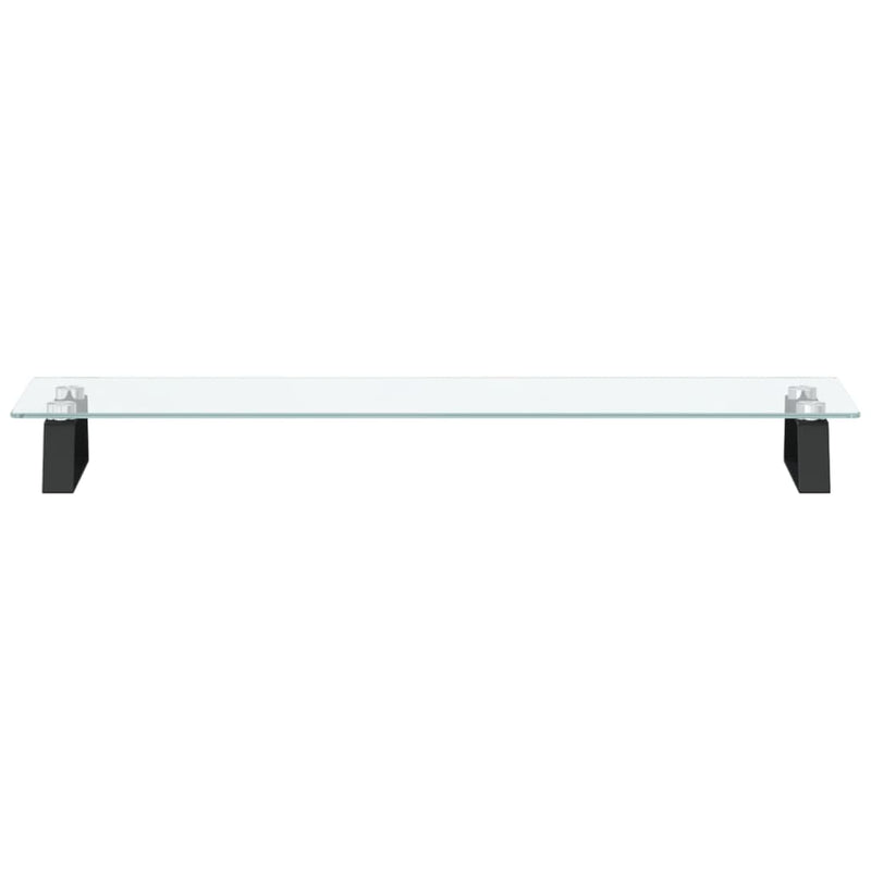 Monitor Stand Black 80x20x8 cm Tempered Glass and Metal