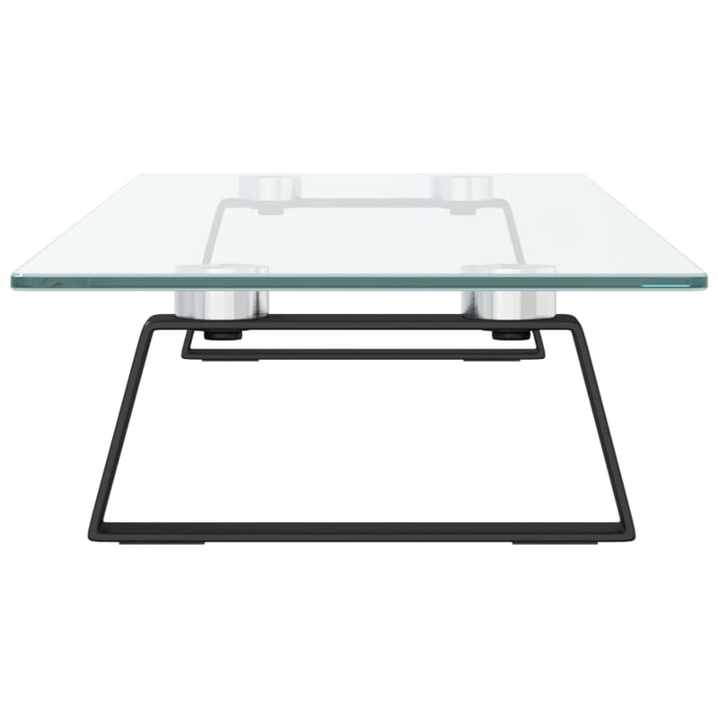 Monitor Stand Black 80x20x8 cm Tempered Glass and Metal