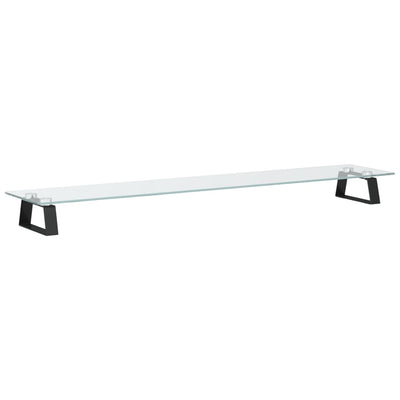 Monitor Stand Black 100x20x8 cm Tempered Glass and Metal