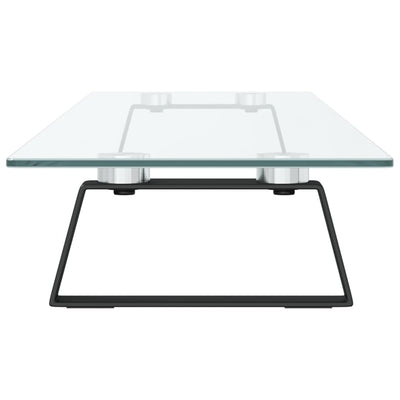 Monitor Stand Black 100x20x8 cm Tempered Glass and Metal