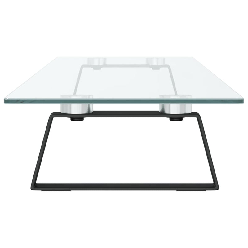 Monitor Stand Black 100x20x8 cm Tempered Glass and Metal