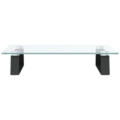 Monitor Stand Black 40x35x8 cm Tempered Glass and Metal